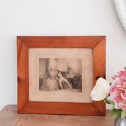 Engraving lithograph Achille Devéria , "The lesson of music "