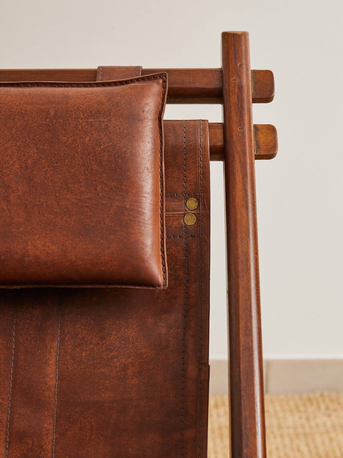 Vintage wooden deckchair