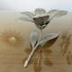 Flower ashtray in silver metal from the 60s and 70s