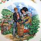 Plate, Wall lamp - Keller & Guérin Luneville - Earthenware - Alsace / Harvest / Riquewihr