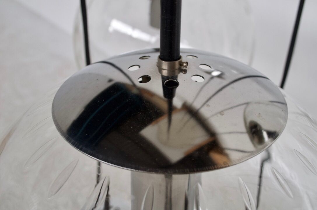 Chromium waterfall chandelier chromed by Raak holland 70