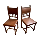 Paire de chaises sculptées à relooler