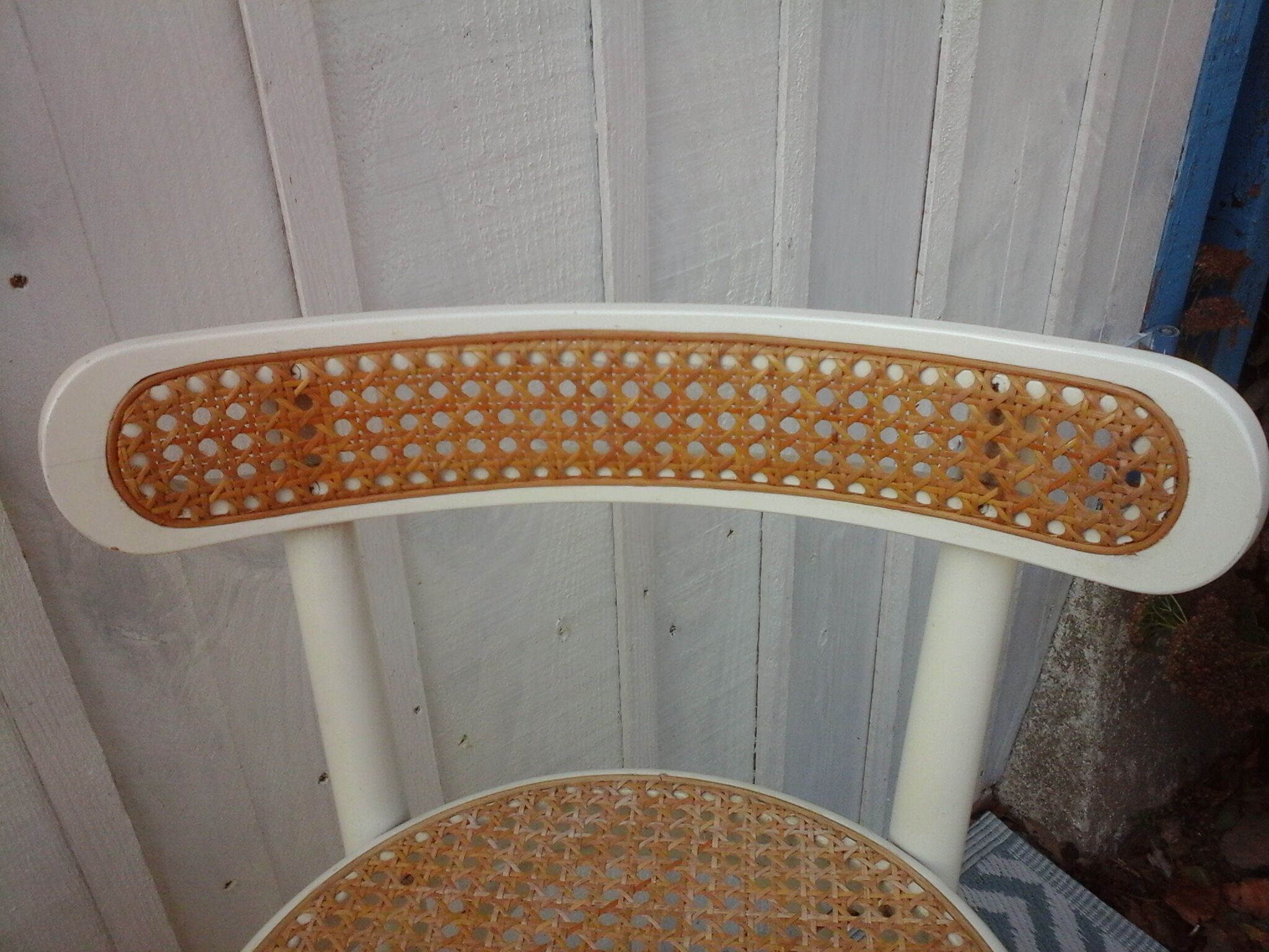 3 high bar cane chairs