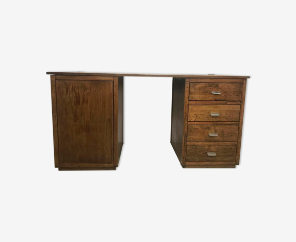 Bureau vintage table à écrire Vieux bureau en bois 158 x 60 x 80 h | Selency