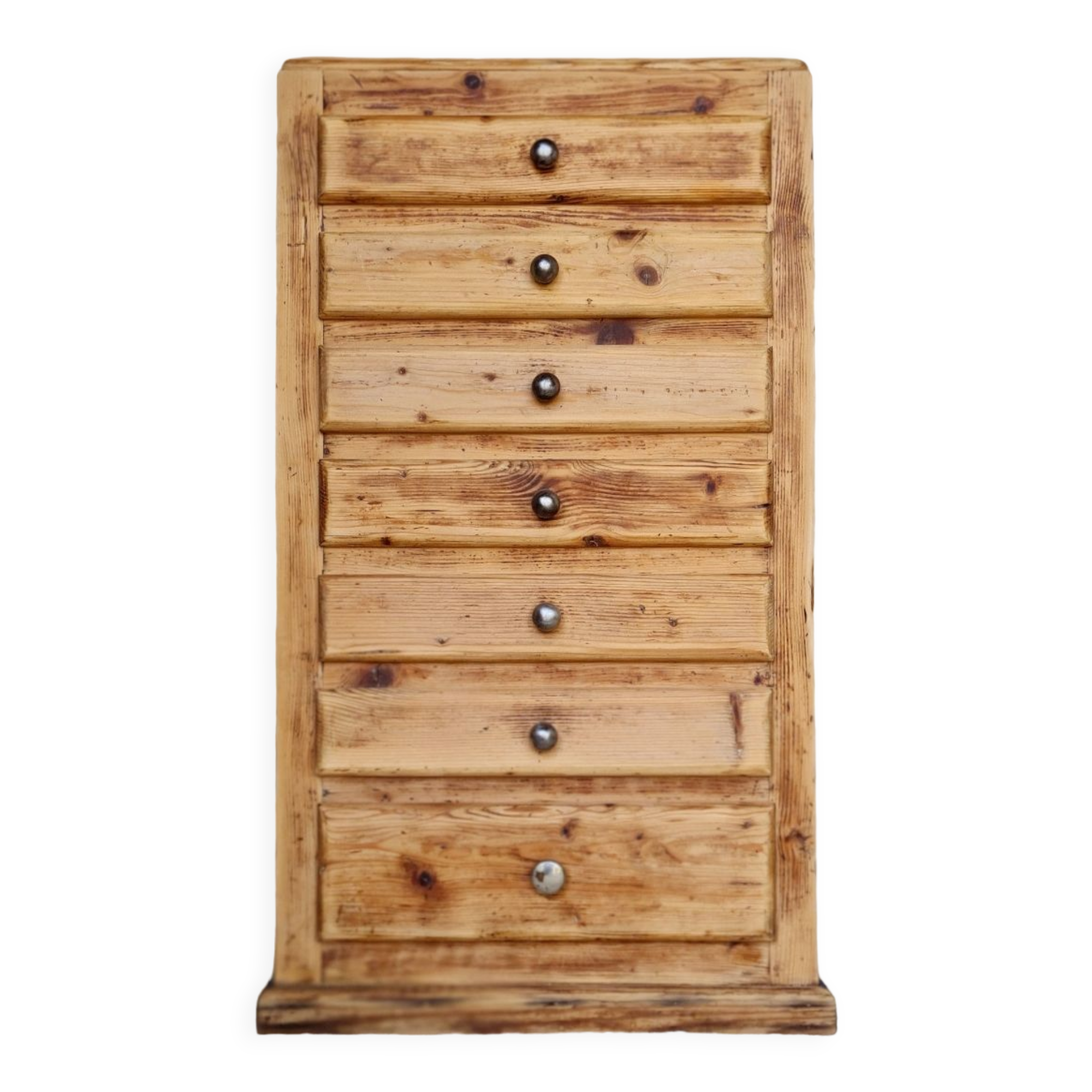 Old wooden semainier in rough wood
