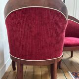 Fauteuil crapaud bergère velours chenille