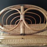 Shelf arch vintage rattan light honey 3 levels