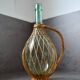 Bouteille verre et rotin vintage