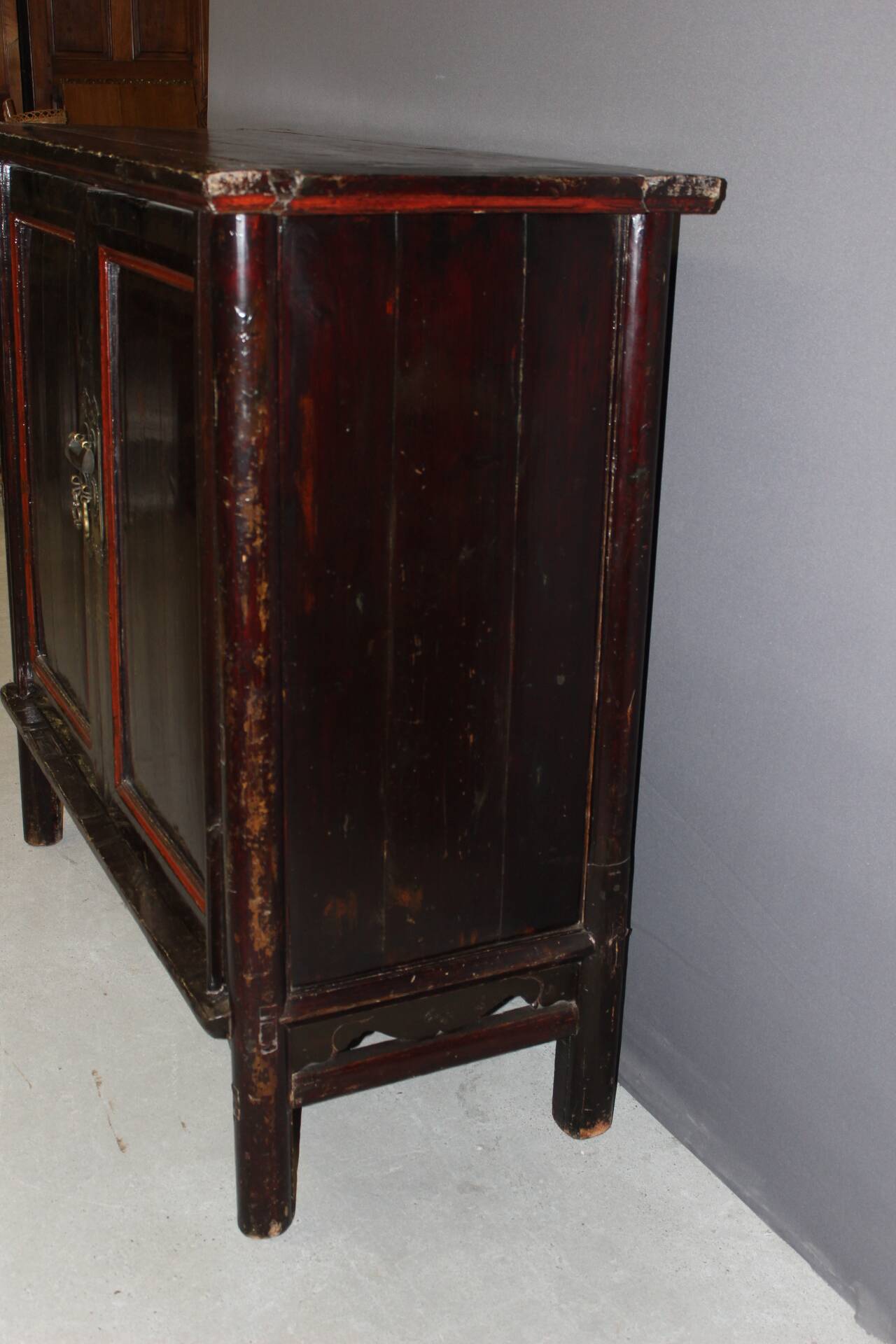 Chinese Lacquered Wood Cabinet Circa 1900