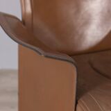 Vintage leather sofa from the 1970s, model ‘korium’ designed by tito agnoli