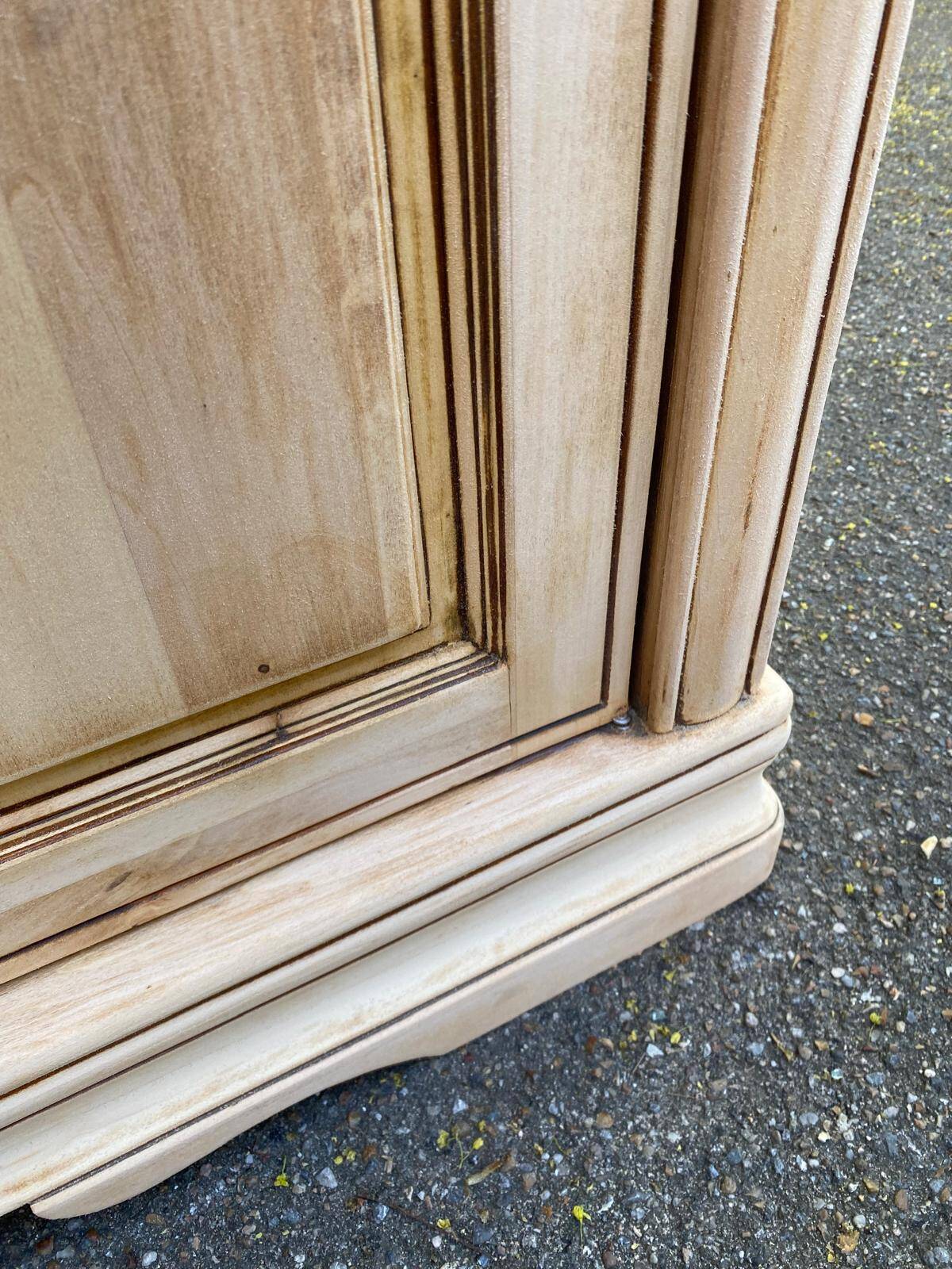 Louis Philippe rustic buffet, vintage, renovated in solid wood, 185cm.