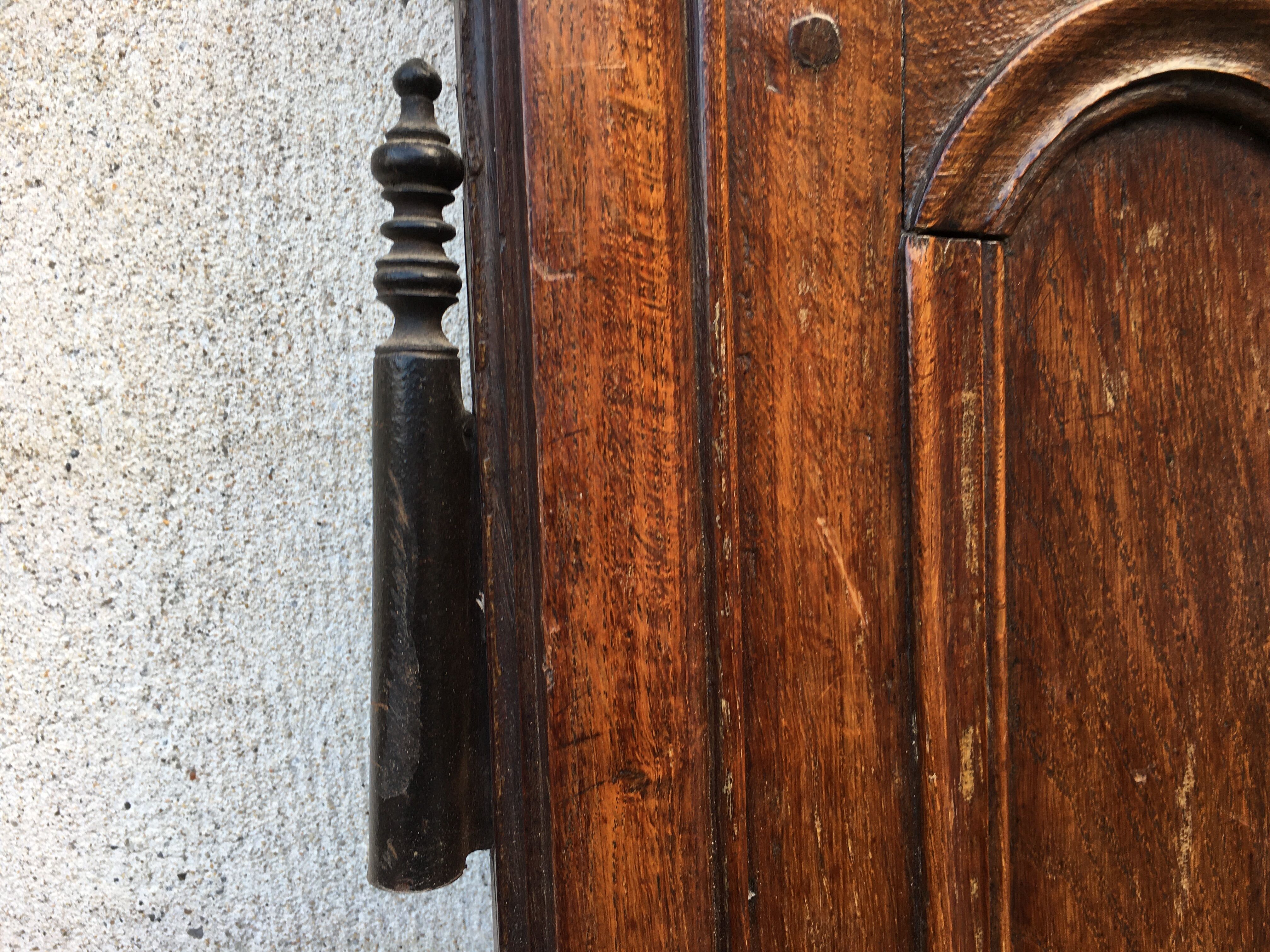 Pair of solid oak cabinet doors