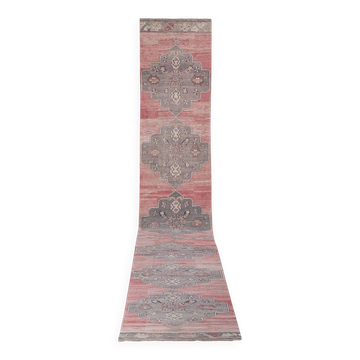 Tapis de couloir turc vintage