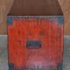 Antique Victorian military commode in Oregon pine with nameplate.