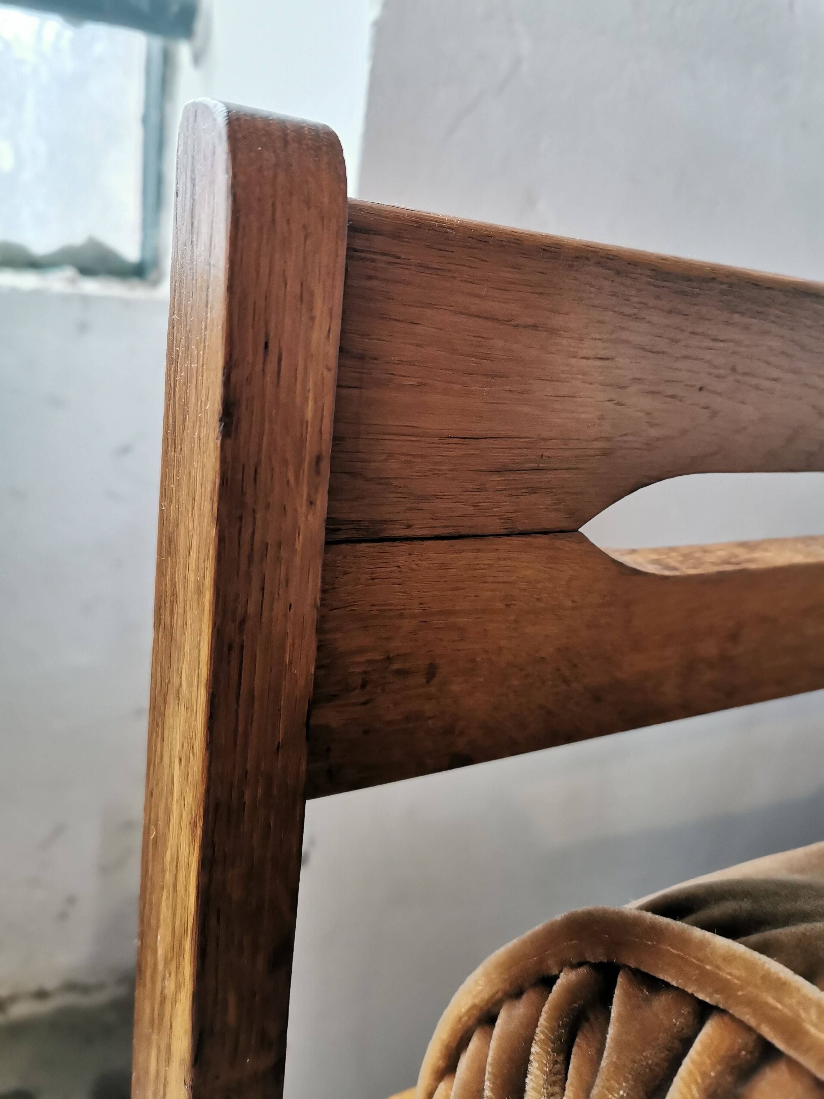 Bed of the 50s reconstruction style in oak