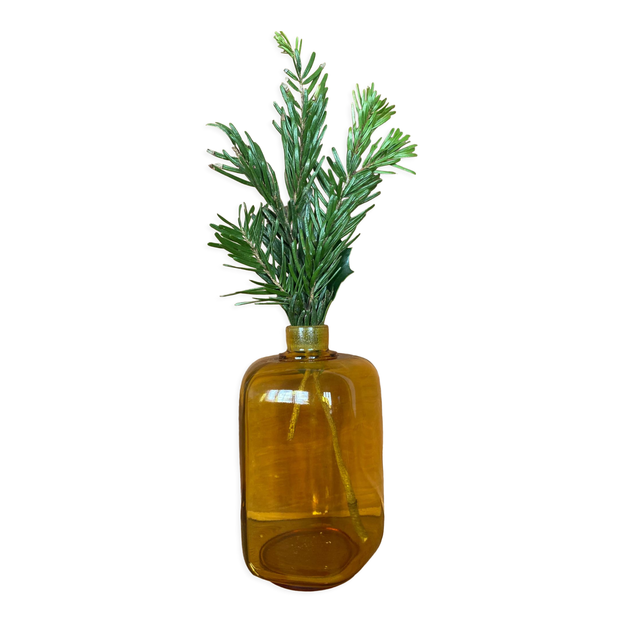 Amber glass apothecary jar