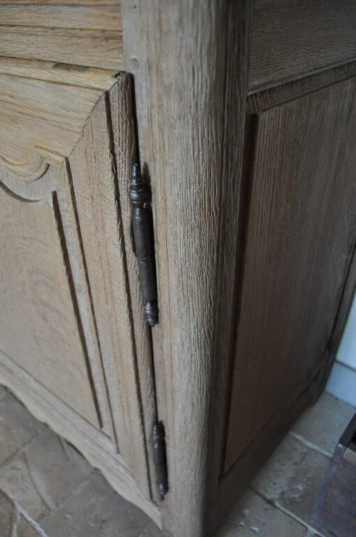 Buffet Louis XIV Dresche Picarde solid oak aspect Brut