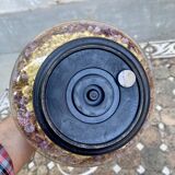 Glass lamp base with dried flowers