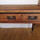 Solid wood desk on wheels