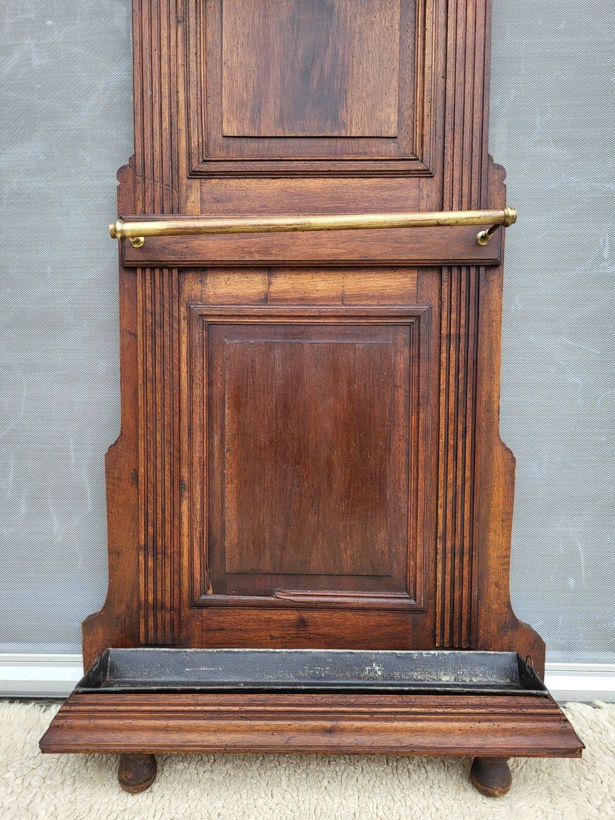 Monumental Art Nouveau wardrobe • walnut & brass