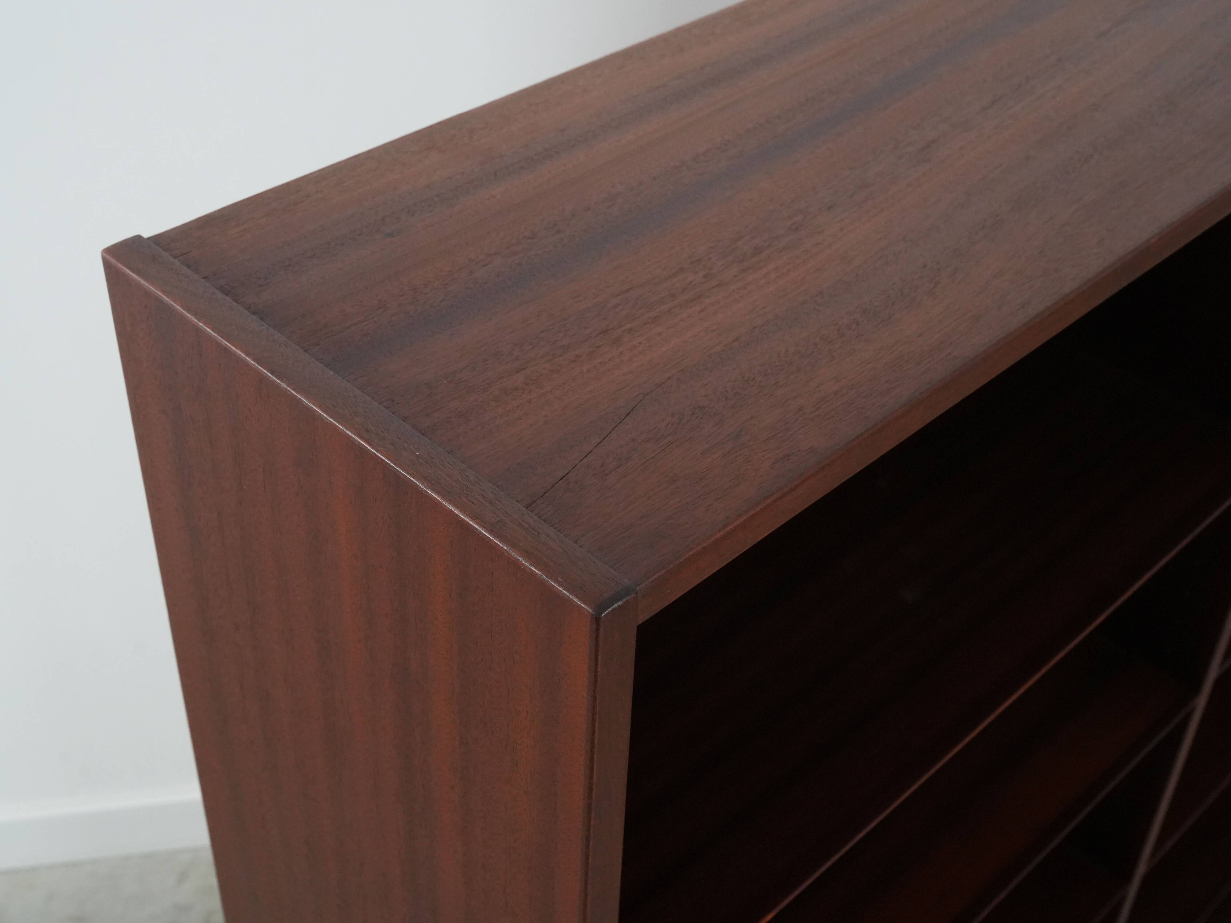 Danish mahogany library by Carlo Jensen for Hundevad, 1970s.