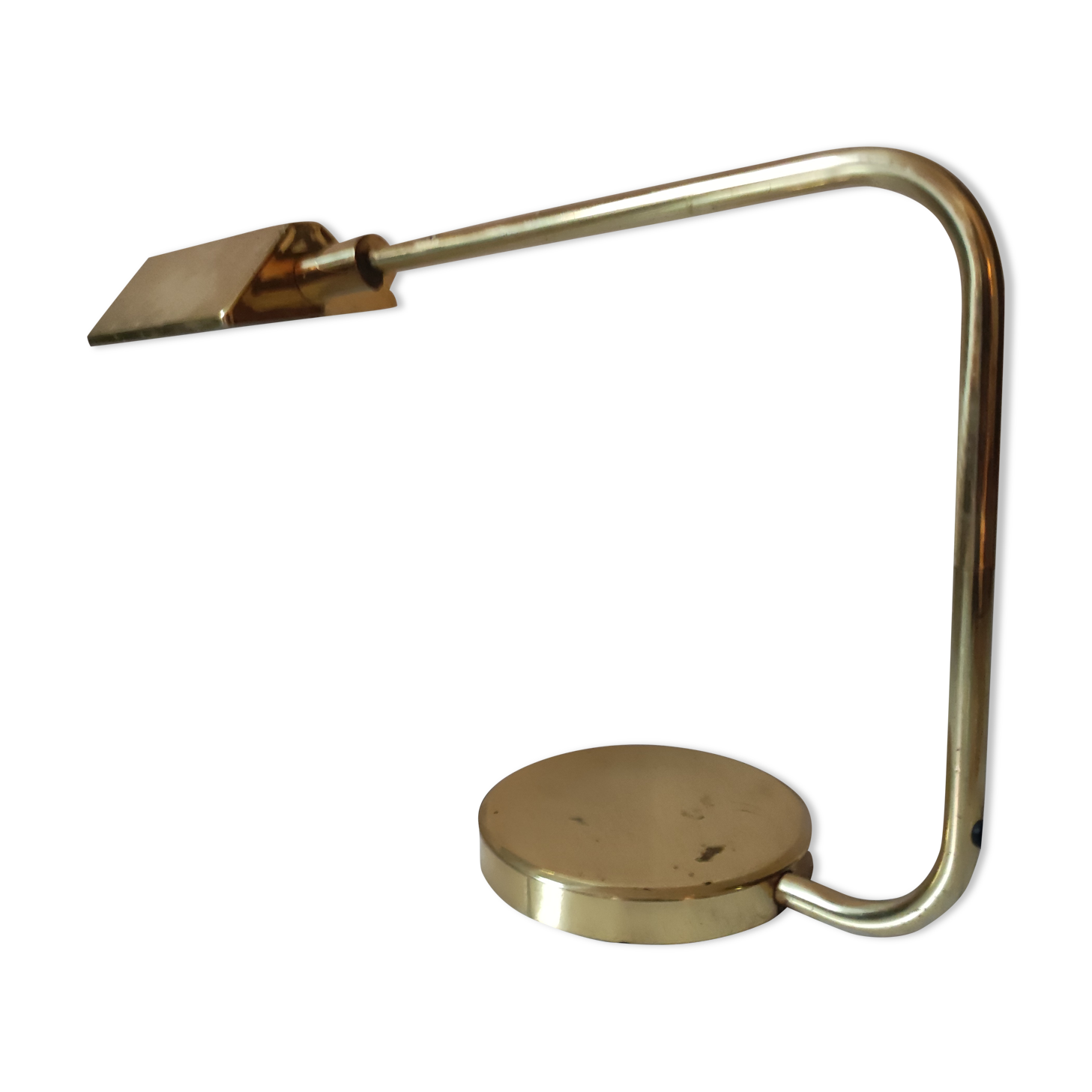 Articulated brass desk lamp, Italian design