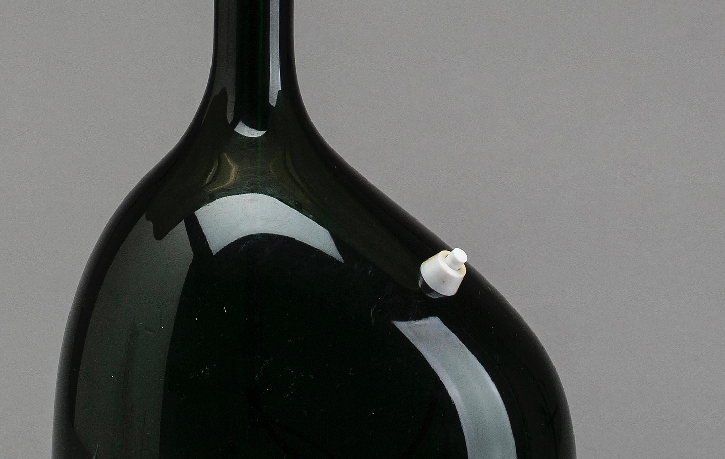 Black ceramic desk lamp by Magnus Eleback, Sweden, 1978