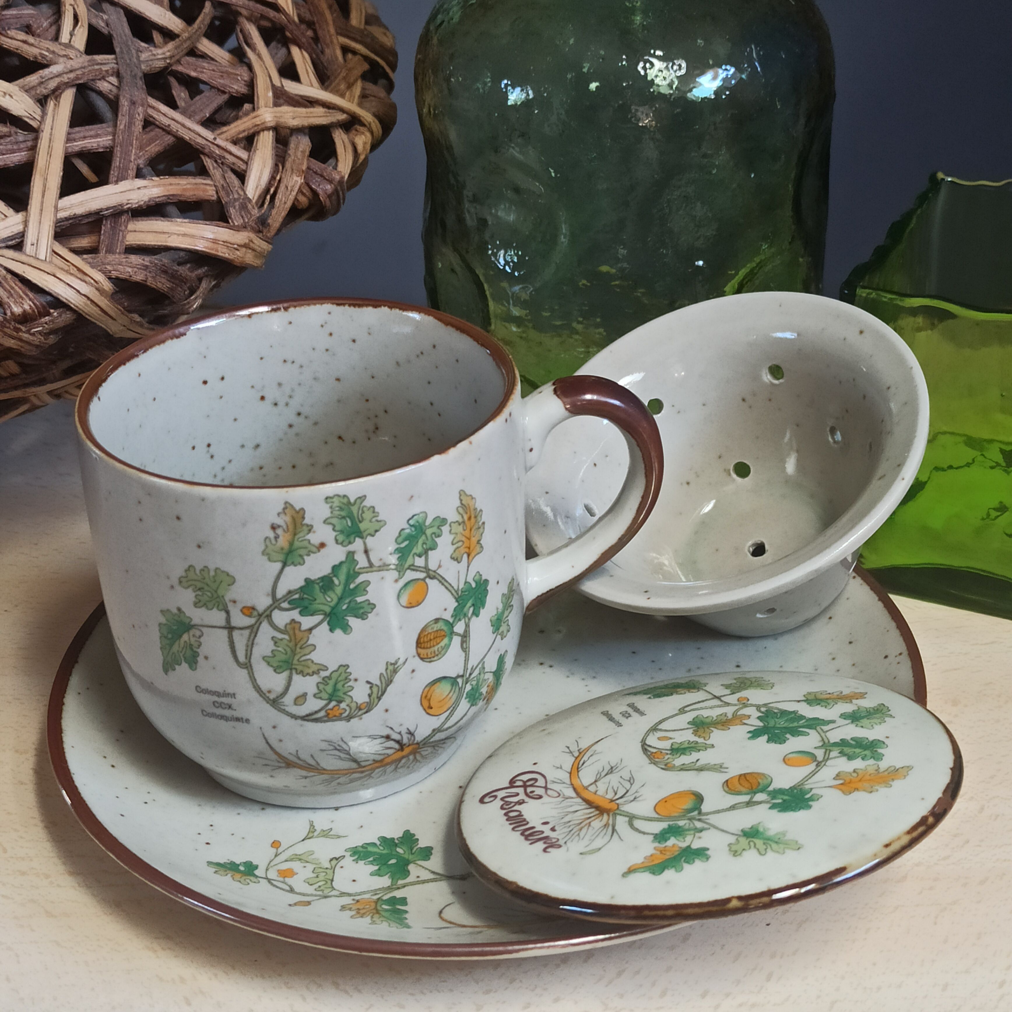 Vintage herbal mug cup