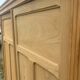 Large antique wardrobe in raw wood