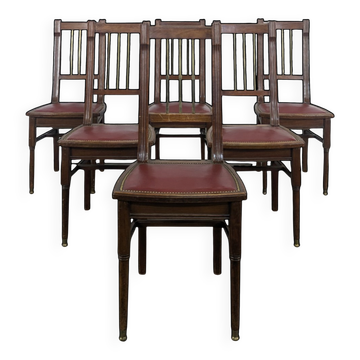 Set of 6 Art & Craft style chairs