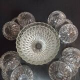 Service 3 salad bowls and Duralex cups