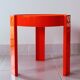 Prisunic orange side table 70s
