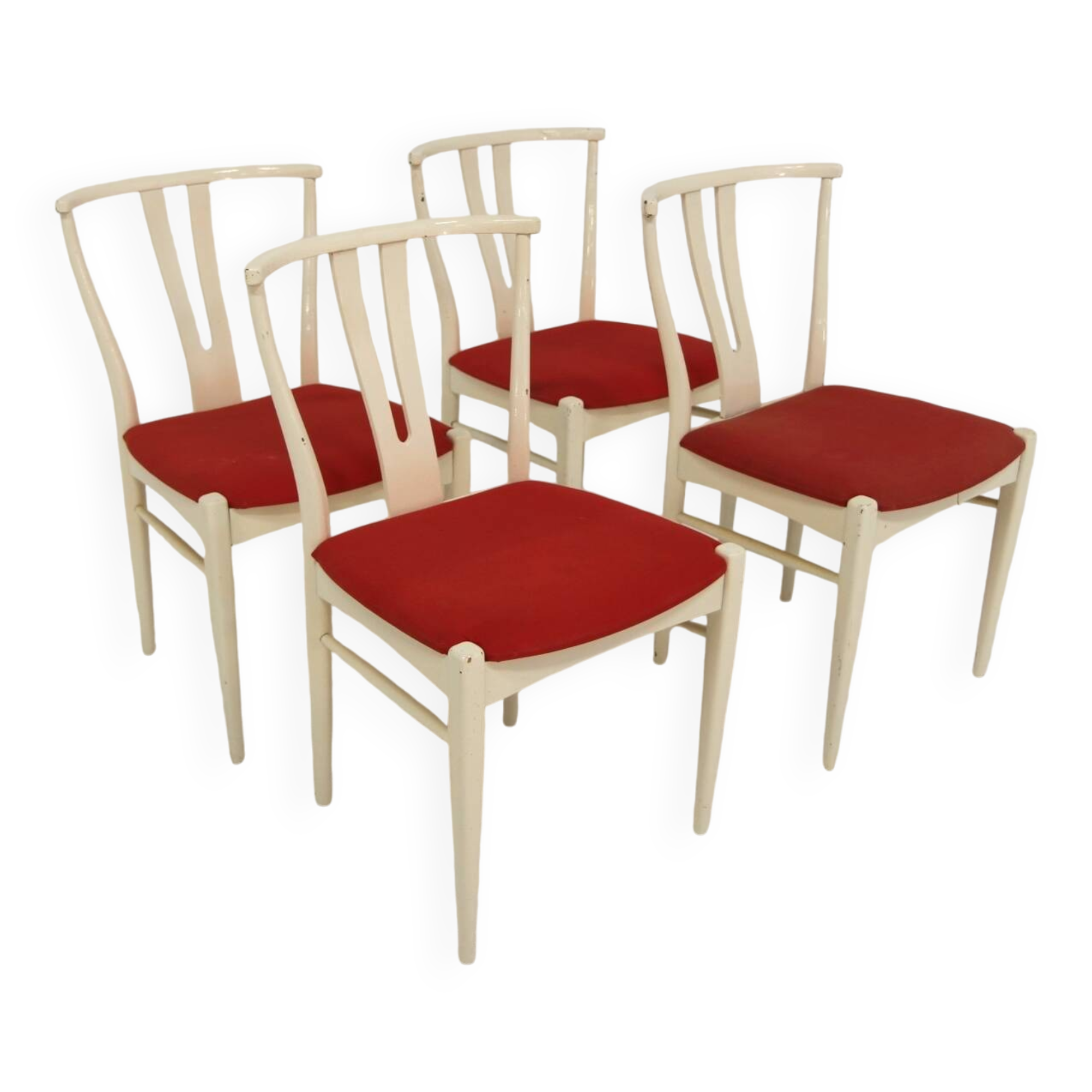 Set of 4 wooden table chairs, Bertil Fridhagen, Bodafors, Sweden, 1960