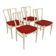 Set of 4 wooden table chairs, Bertil Fridhagen, Bodafors, Sweden, 1960