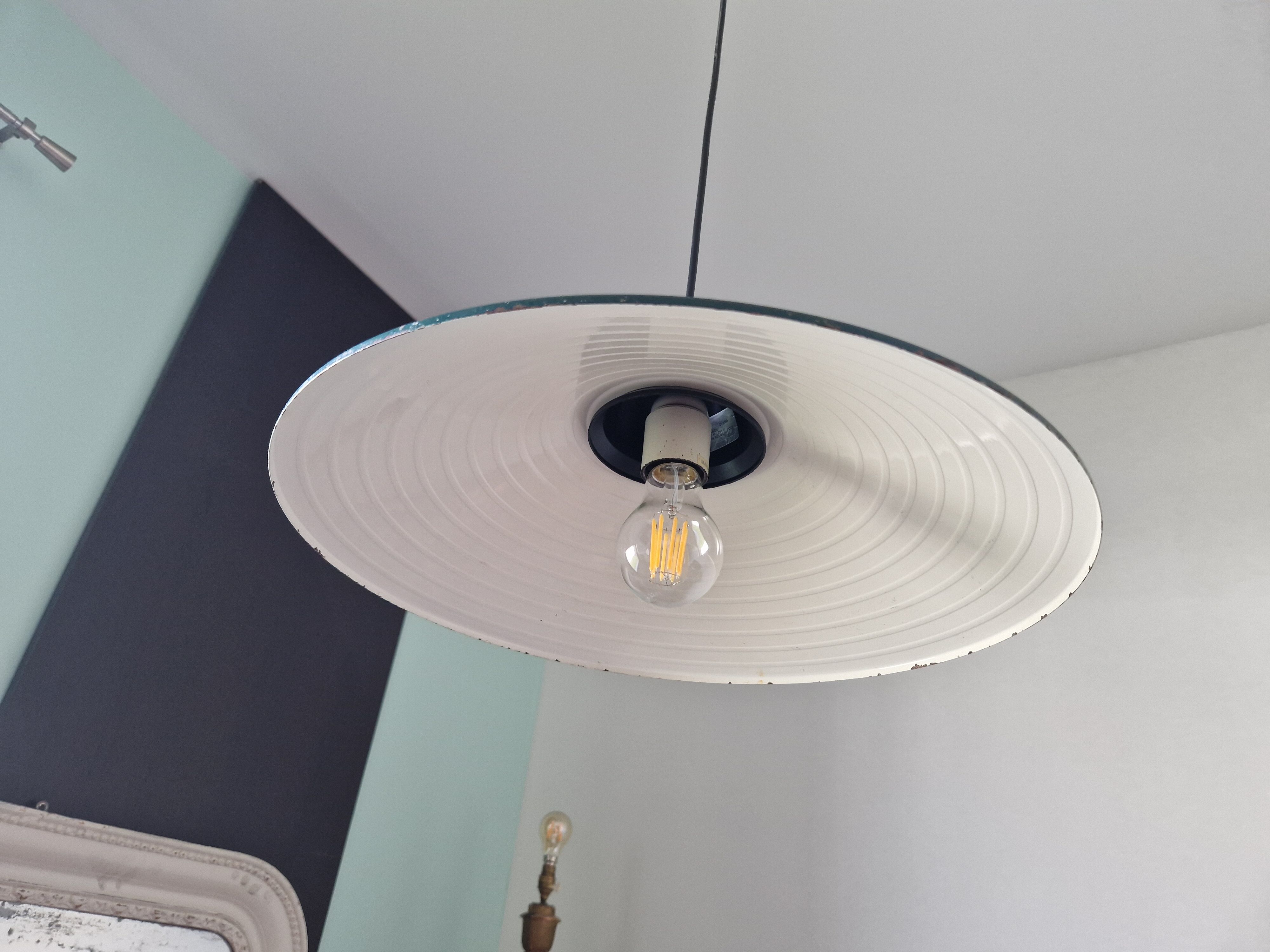 Suspension vintage verte