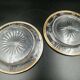Pair of crystal plate with solid silver strap