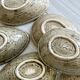 5 spotted pyrite sandstone bowls