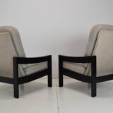 Pair of mid-century armchairs Leda Lux 1980's