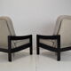 Pair of mid-century armchairs Leda Lux 1980's