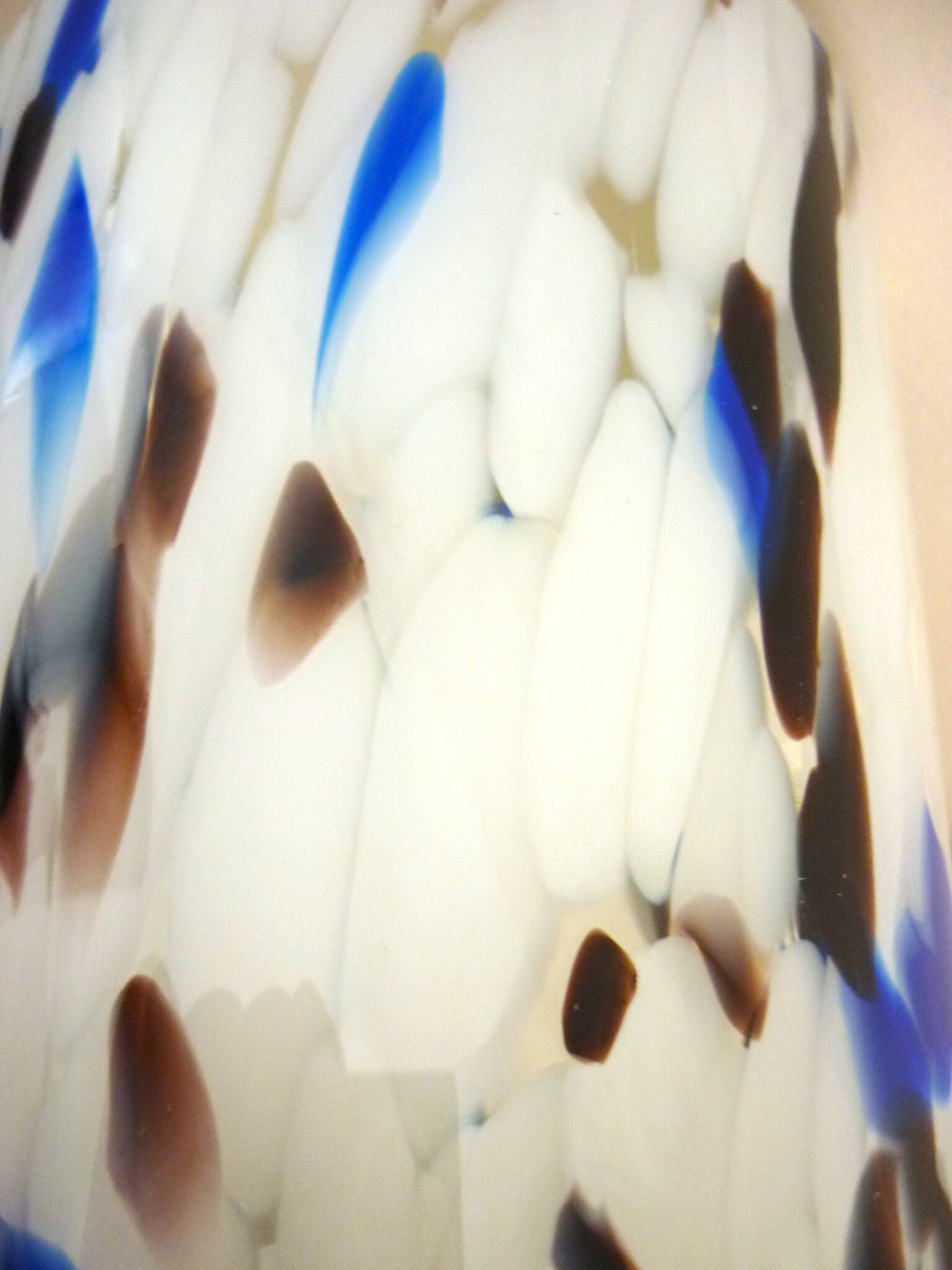 Large blown glass vase, speckled, thick, 70s/80s Murano design