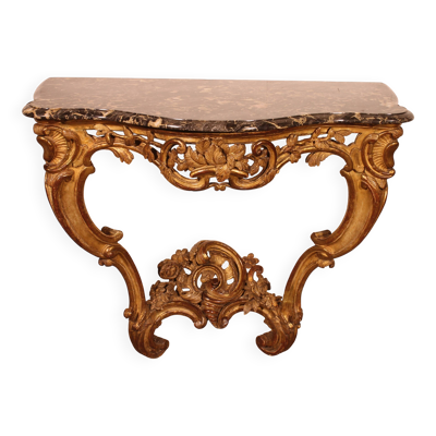 Console d'époque Louis XV En Bois Doré