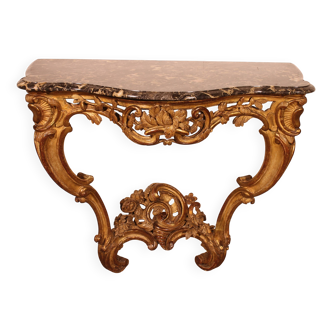 Console d'époque Louis XV En Bois Doré