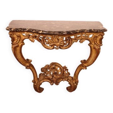 Console d'époque Louis XV En Bois Doré
