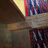 Art Deco table sculpted in solid wood