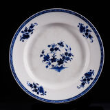 Set of 3 White Faïencerie Plates with Floral Decorations