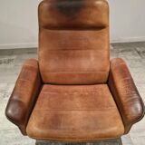 Adjustable and swivel brown armchair by De Sede 50