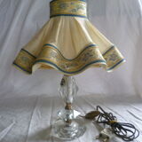 Glass bedside lamp size and its 60's ledshade