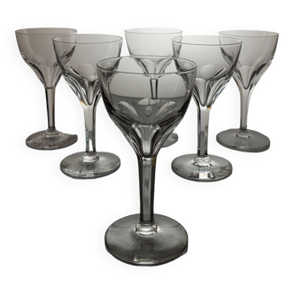 6 Vale Saint Lambert crystal wine glasses model Nestor