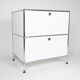 Industrial white iron 2 drawer cabinet by Fritz Haller & Paul Schärer for USM haller, 1980s (evt 2 available)