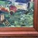 Oil on canvas representing a gypsy or fairground camp